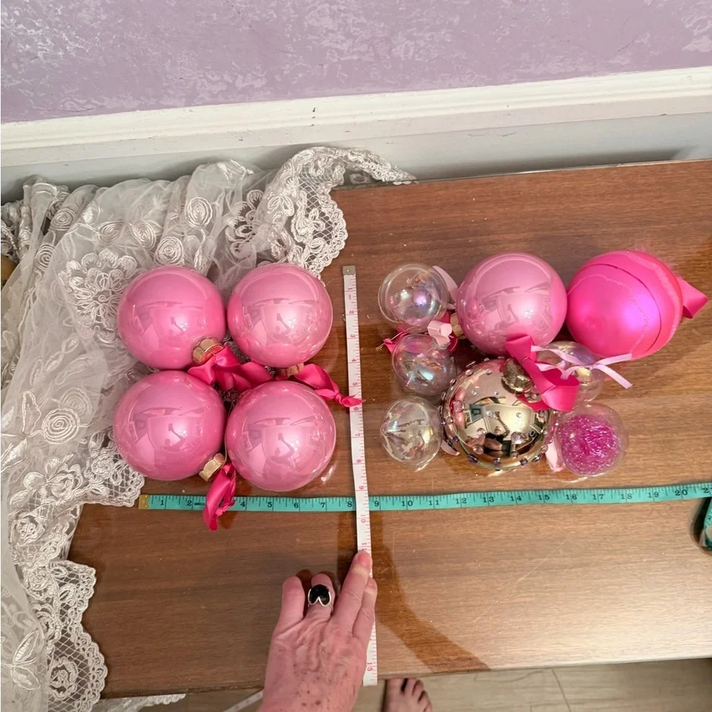 More Pink from Tootsie’s closet!!bottom reallyVibrant Pink Holiday Ornaments  o